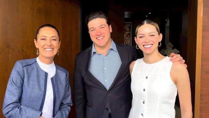 Claudia Sheinbaum visita a Samuel García en su casa de Monterrey