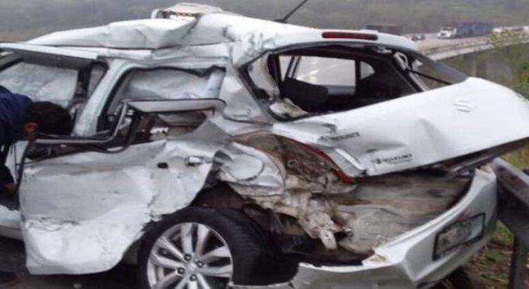 Familia se accidenta antes de llegar a Valles