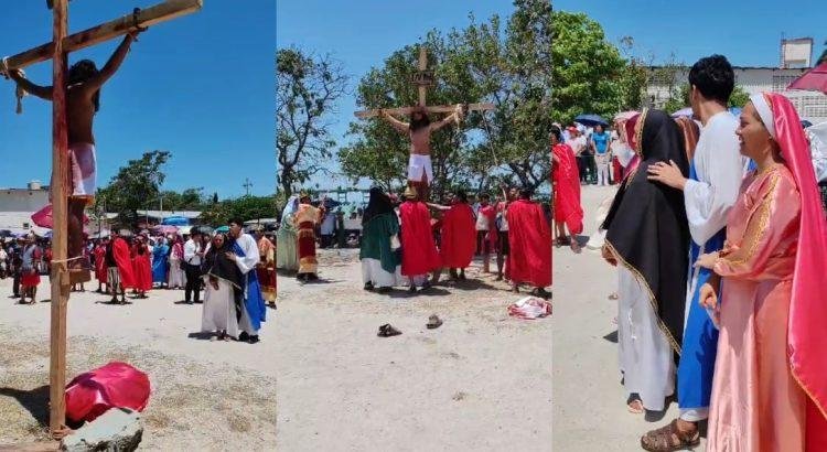 Escenifican la Pasión de Cristo en Carmen