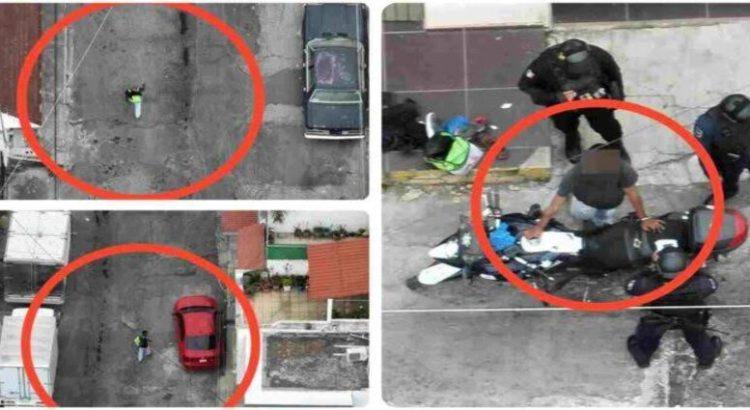 Le fue imposible esconderse del drone de la Policía Estatal en Tepic