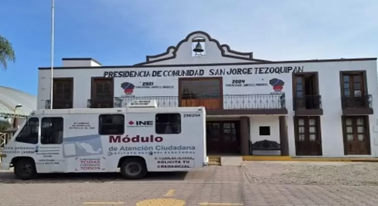 Módulos móviles del INE Tlaxcala pausan recorridos en localidades de Tlaxcala