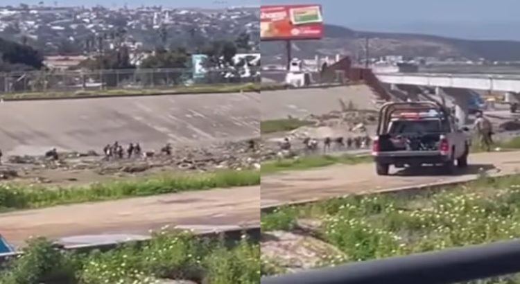 Rescatan a nueve migrantes del cruce masivo en la canalización del Río Tijuana