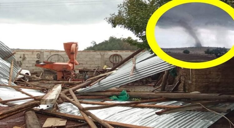 “Tornado” afecta a 5 viviendas en el municipio de Almoloya, Hidalgo