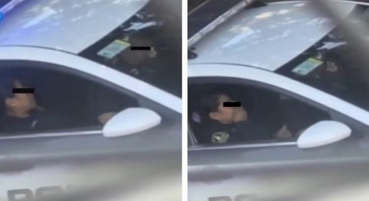 Captan a oficiales realizando actos sexuales en una patrulla