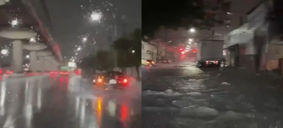 Se registran fuertes lluvias en municipios de Nuevo León