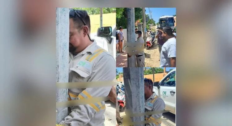 Vecinos de Dzemul retienen a trabajador de CFE tras prolongado corte de luz