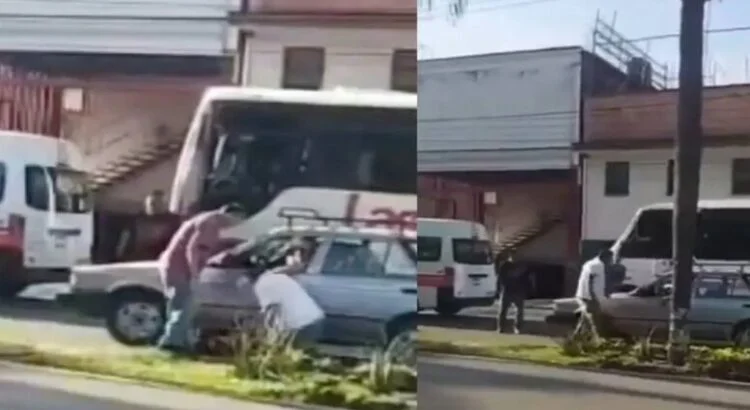 Automovilistas resuelven conflicto con armas blancas en Cuernavaca