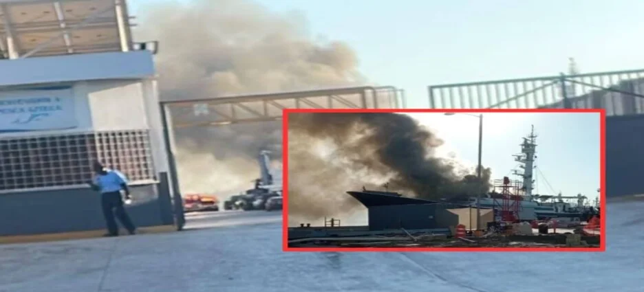 Se incendia barco atunero “El Dorado”