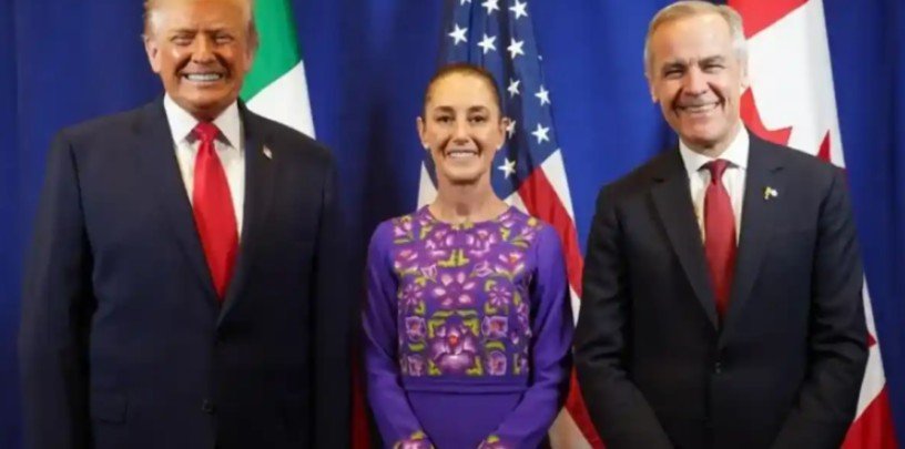 Se reunió Sheinbaum con Trump y Mark Carney