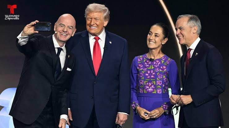Así fue el primer encuentro entre Sheinbaum y Trump en el sorteo del Mundial 2026