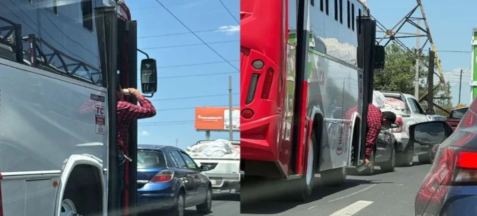 Captan a ayudante de transporte público tomando cerveza en Toluca