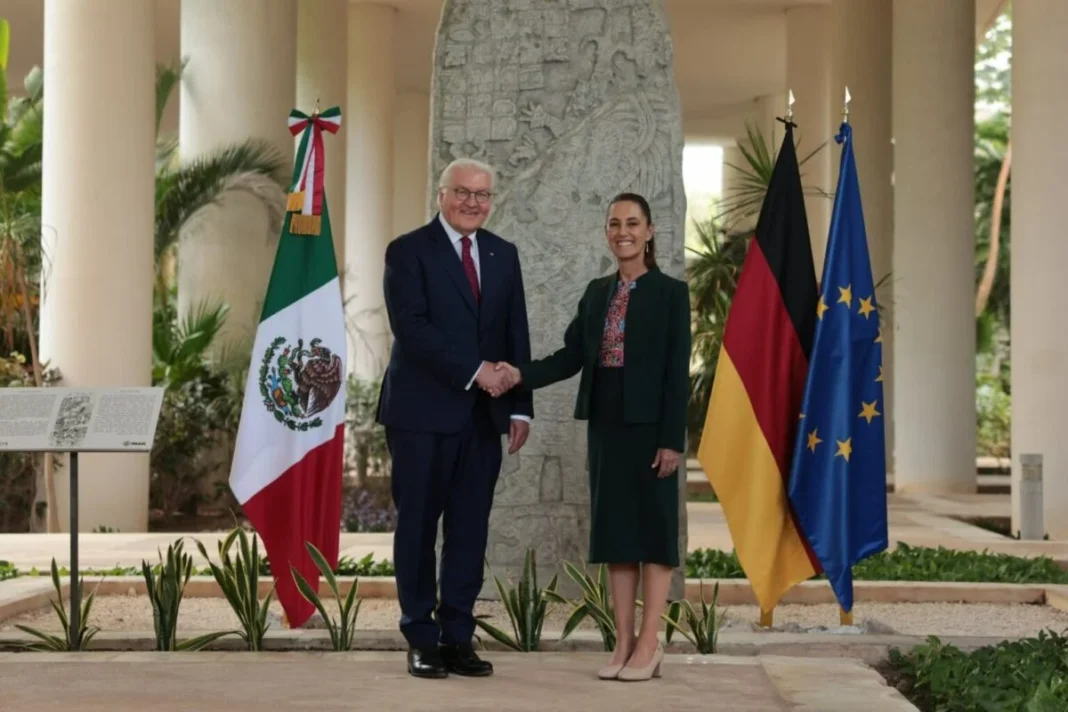 Sheinbaum recibe al presidente de Alemania en Quintana Roo