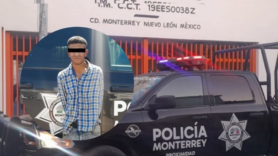Capturan a hombre por presunto acoso sexual frente a primaria en Monterrey