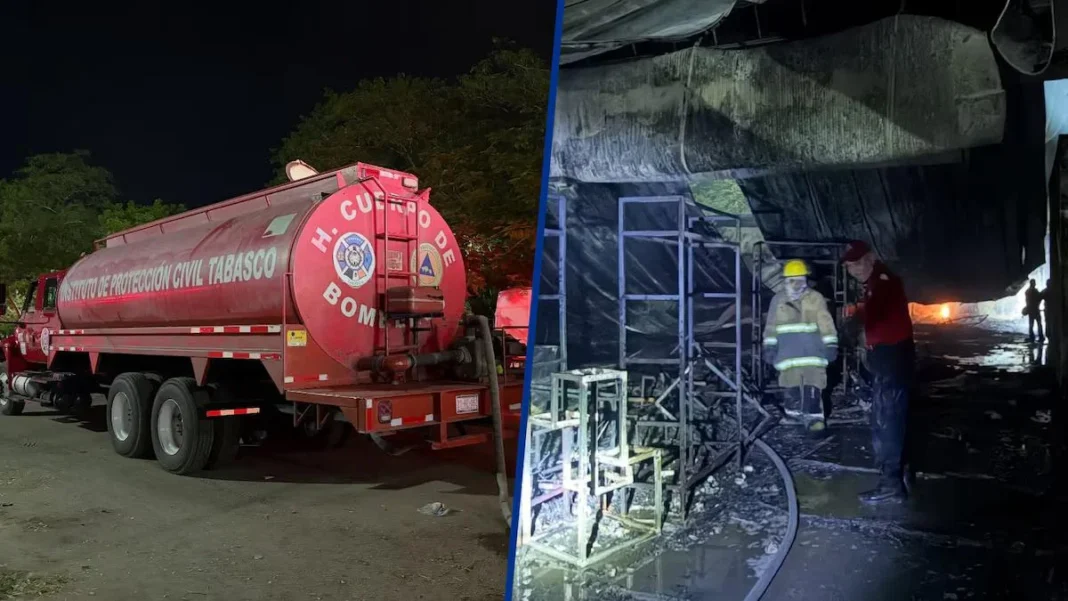 Víctimas de incendio en Feria de Tabasco