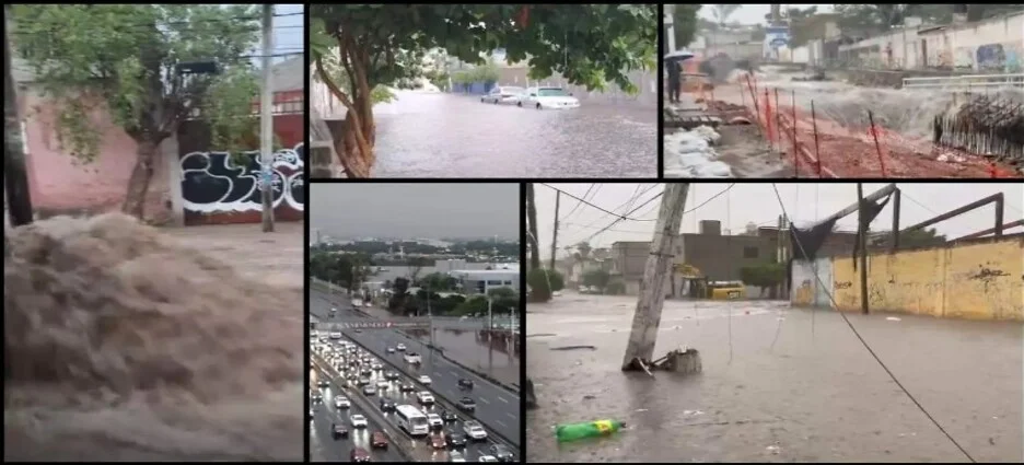 Las lluvias dejan inundadas las colonias al poniente de Querétaro