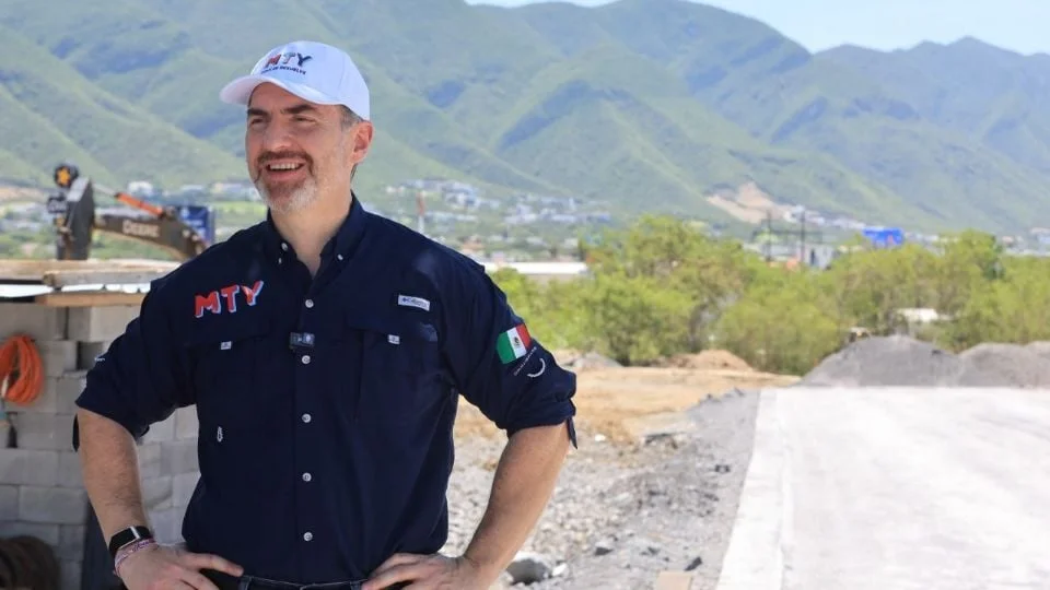 Supervisan avance del puente vehicular “La Rioja” en el sur de Monterrey