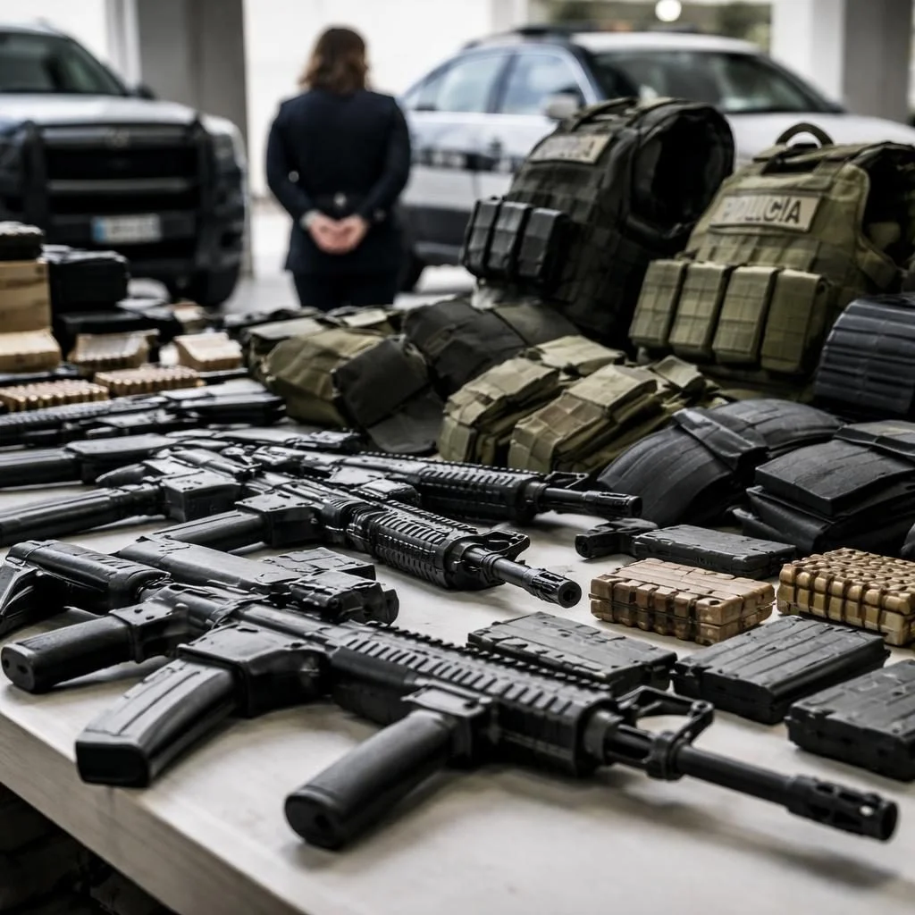 Detienen a mujer policía en Morelia con arsenal de uso exclusivo del Ejército