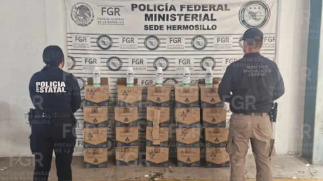Aseguran 240 litros de metanfetamina