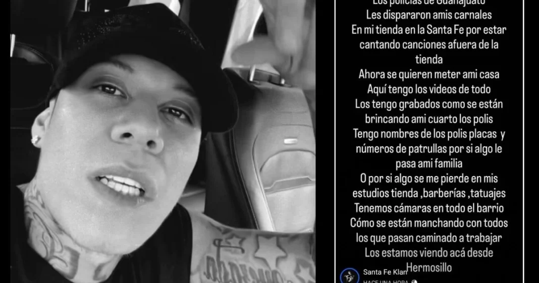 Santa Fe Klan denuncia presunto abuso policial contra familiares y vecinos en Guanajuato