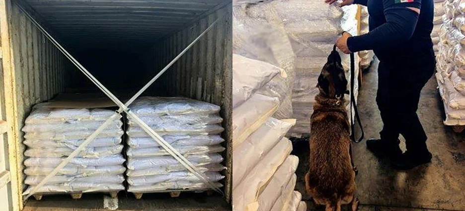 Aseguran 27 mil 200 kilos de ácido tartárico en la aduana de Lázaro Cárdenas