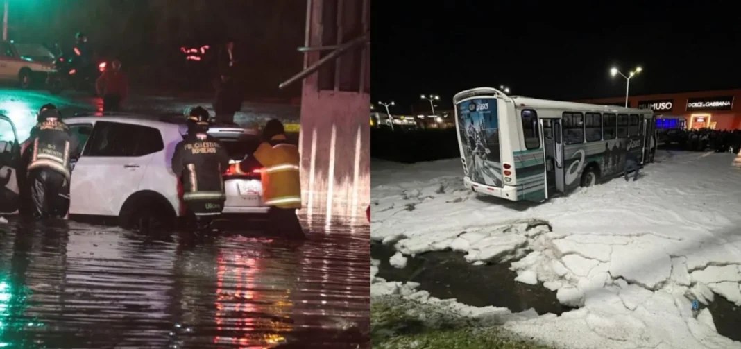 Granizo e inundaciones paralizan Puebla y Cuautlancingo