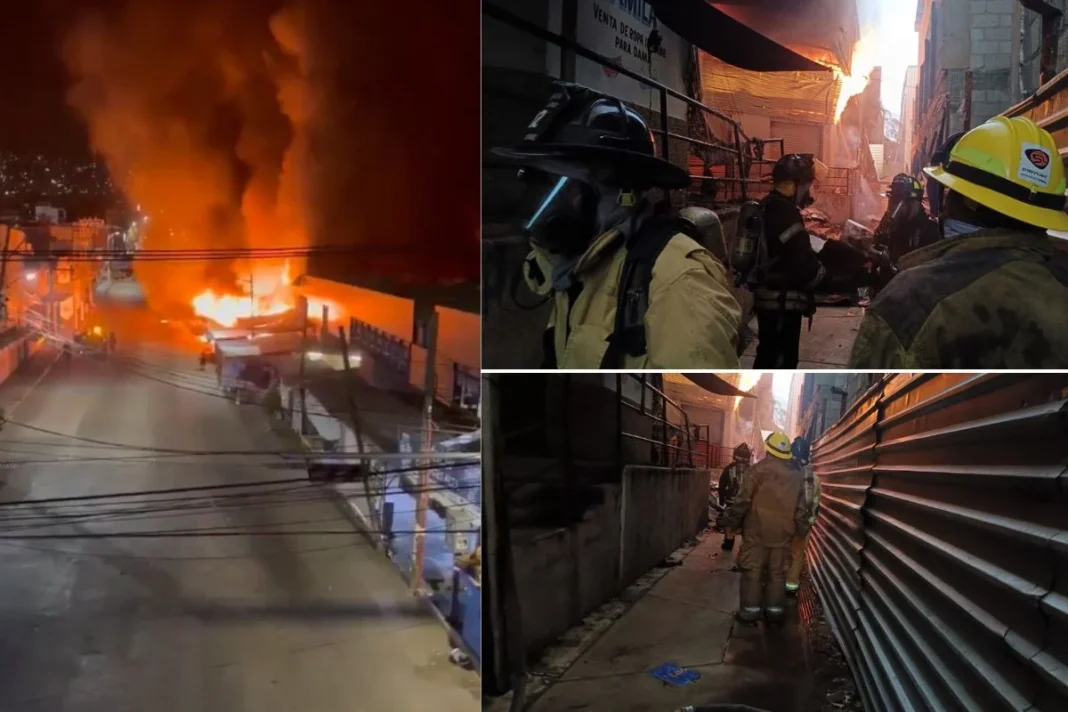 Incendio arrasa con 94 negocios en Acapulco