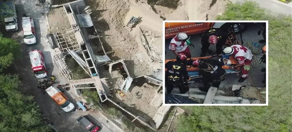 Joven cae a barranco de siete metros y resulta lesionado en Monterrey
